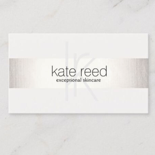 silver foil business card